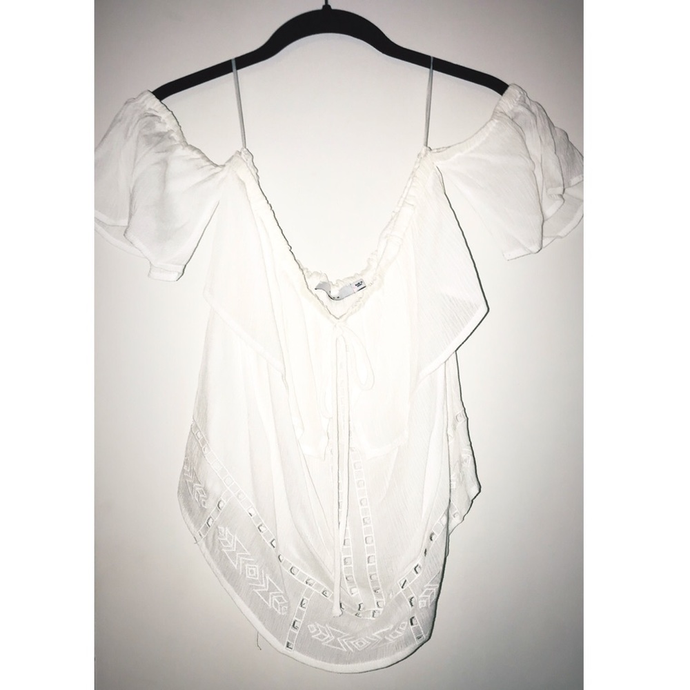 White boho blouse